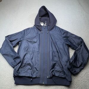 RLX Ralph Lauren Jacket Womens Medium Hybrid Zip Up Vest Hooded Windbreaker Golf